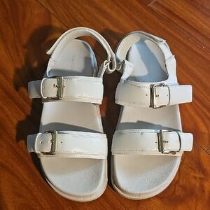 Madden Girl Womens Sprintt Flat Sandal In Bone Sz 8